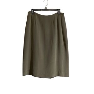 Preston & York 12 Silk Skirt Pencil Straight Knee Career Sophisticated Mature